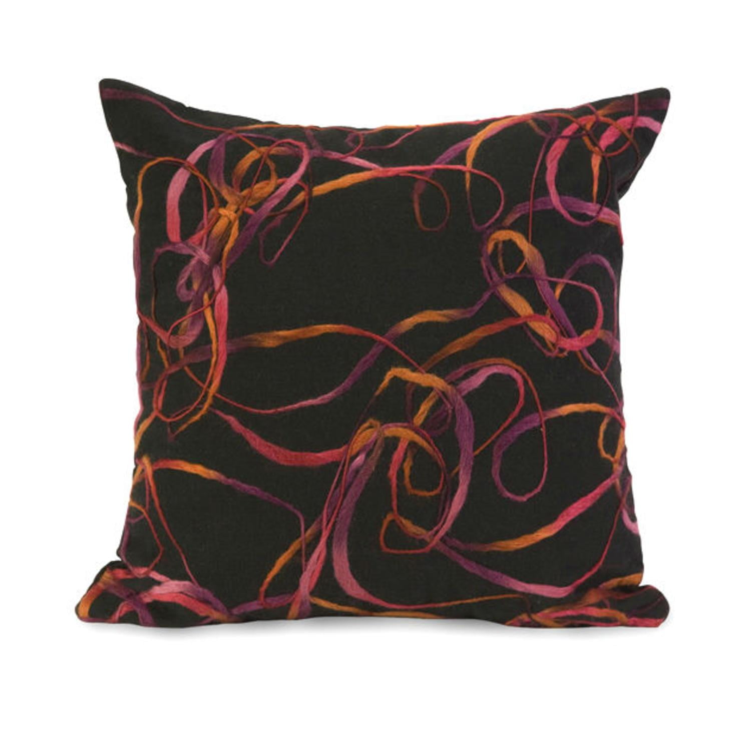 18" Rich Embroidered Ribbon Decorative Throw Pillow Walmart Canada