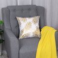thumbnail image 2 of PiccoCasa Gold Stamping Decorative Throw Pillowcase 18"x18" Square Cushion Cover, #23, 2 of 7