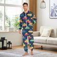 thumbnail image 6 of FORMRS Onesies Pajama for Adults Unisex Hoodie Winter Jumpsuit One Piece Sleepwear, Sizes S-2XL, Rainbow Space Cat, 6 of 7
