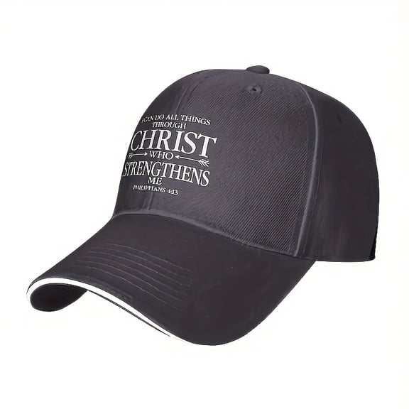 1 Unisex I Can Do All Things Through Christ, Christian God Baseball Cap Perfect Gift
