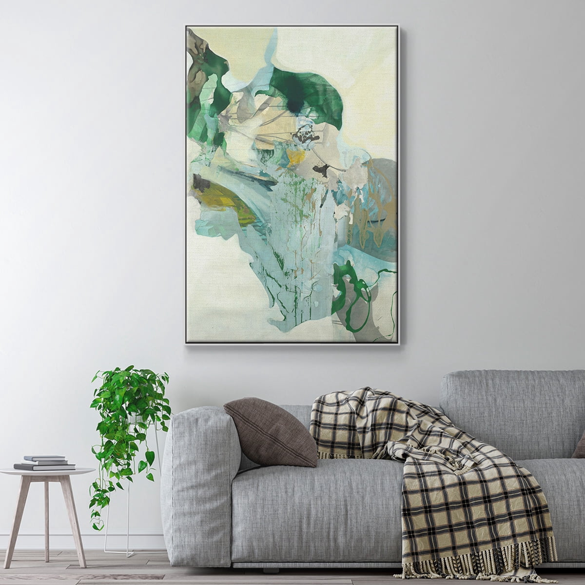 Ivy Framed Premium Gallery Wrapped Canvas - Ready to Hang - 25 x 37 - White Floating Frame