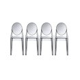 thumbnail image 1 of Heavenly Collection Smoke Plastic Armless Chair For Dining Area, 1 of 9