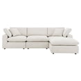 thumbnail image 3 of Modway Commix 4-Piece Upholstered Boucle Fabric Sectional Sofa in Ivory, 3 of 5