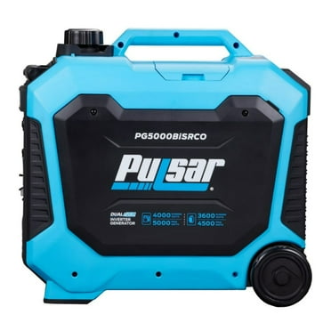 Pulsar PG5000BiSRCO 5000-Watt 30 Amp RV-Ready Dual Fuel Inverter Generator with Remote Start, CO Sentry, 2 USB Outlets, and Telescoping Handle (Blue and Black)