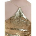 thumbnail image 5 of Summer Womens Vest Sequin Spaghetti Strap Crop Camisole Tank Top, Matte or Shiny 10 Color, 5 of 5