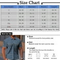 thumbnail image 3 of Cuoff Men's golf shirt casual sports V-neck short-sleeved polo shirt Sky Blue 2X, 3 of 4