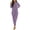 Purple, variant on Elainilye Fashion Women Two Piece Outfits Fall Sweatsuit Casual Round-Neck Button Long Sleeve Top Elastic Waist Pants Sets,Blue