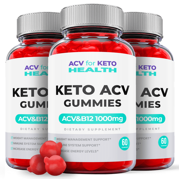 (3 Pack) ACV for Keto Health Keto ACV Gummies - Supplement for Weight Loss - Energy & Focus Boosting Dietary Supplements for Weight Management & Metabolism - Fat Burn - 180 Gummies