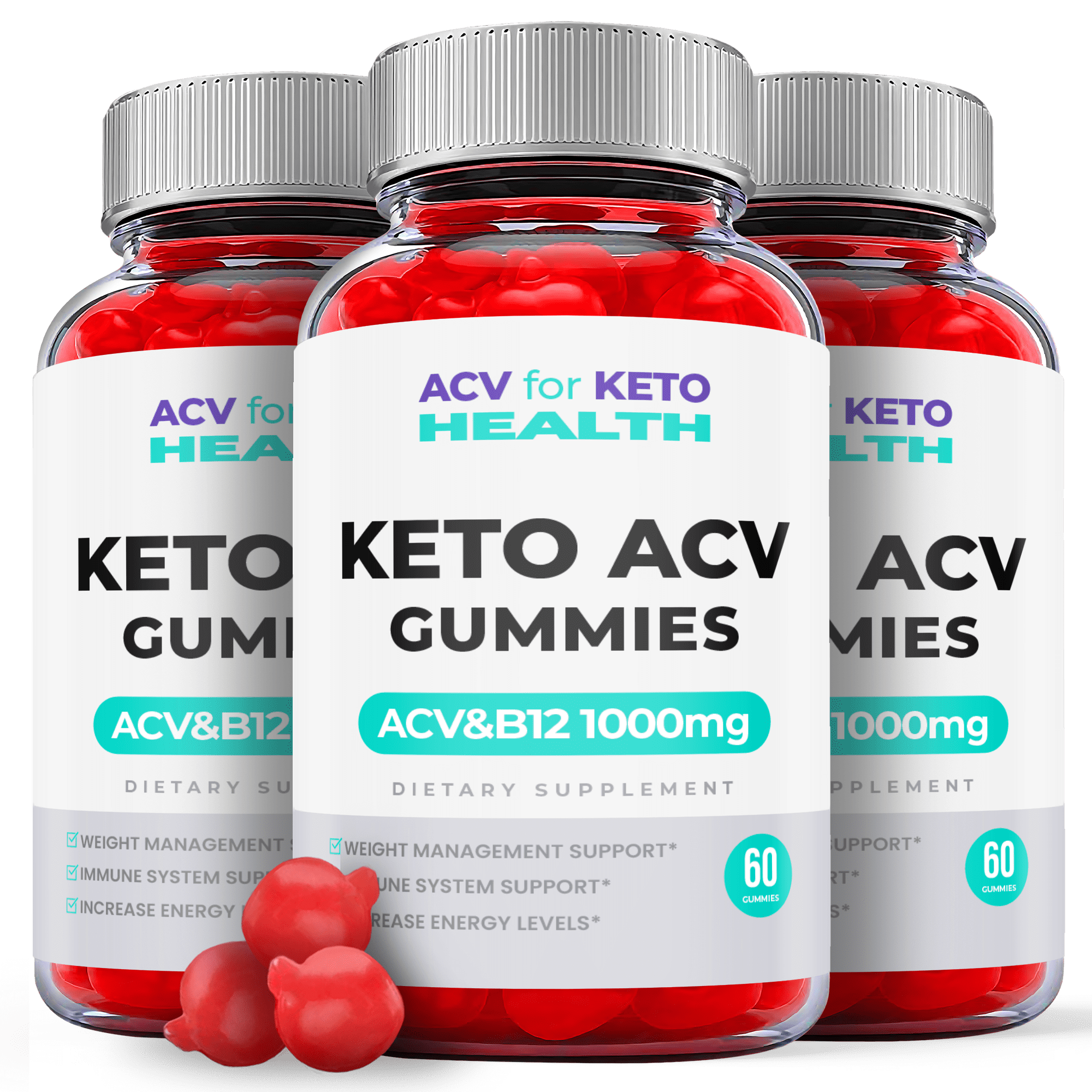 (3 Pack) ACV for Keto Health Keto ACV Gummies - Supplement for Weight Loss - Energy & Focus Boosting Dietary Supplements for Weight Management & Metabolism - Fat Burn - 180 Gummies