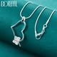 thumbnail image 2 of Aoxiang-collar con colgante de corazón de mariposa para mujer, de Plata de Ley 925, joyería con dije de compromiso de boda, 2 of 2