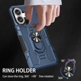 thumbnail image 2 of Phone Case for iPhone 16 Plus Case, iPhone 16 Plus Phone Case Built in 360 Rotating Ring Stand, Luxury Heavy Duty Armor Hard PC Soft TPU Slim Phone Case for iPhone 16 Plus - Blue, 2 of 10