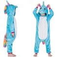 thumbnail image 1 of Conjuntos de pijamas Kigurumi de unicornio para niños, disfraz de dibujos animados de animales de Halloween, Jumpusits de dinosaurio de Navidad para 4-12 años, 1 of 4