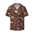 thumbnail image 3 of Goofa Coffee and Flowers Printed Men's Casual Short-sleeved Shirt,Lightweight Breathable Button-down,Summer Casual men's top,Versatile Fashion shirt-3X-Large, 3 of 7
