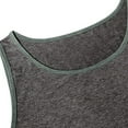 thumbnail image 4 of Wyobmus Mens Workout Tank Tops Summer Sleeveless Round Neck Gym Sport Tees Color Blocked Bodybuilding Muscle Shirt A-Dark Gray, 4 of 9
