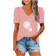 thumbnail image 1 of Blusas de Manga Corta para las Mujeres, Blusa de Camiseta Suelta Casual Hecha de Tela Cómoda para Todo el Uso Diario de Temporada, Blusas para las Mujeres Casual, 1 of 1