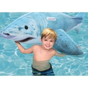 H2OGO! Realistic Shark Ride-On - Blue 72 x 40, Inflatable Ocean Animal Pool Float, Swimming & Water Play, Sturdy Handles, Sit On Top Design, Kids 3+