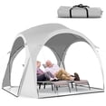 thumbnail image 3 of Kadyn Camping Cot Tent, Foldable Elevated Tent Set, 11 x 11 Feet Patio Sun Shade Shelter Canopy Tent Portable UPF 50+ Outdoor Beach-White, 3 of 9