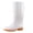 White, variant on YUEHUA Womens Rain Boots, Waterproof Mid Calf Rain Boots Women, Low-Heeled Buckle Round Toe Shoes, Womens Rain Boots Mid Calf, Comfortable Insole Light Rain Shoes, Waterproof Rain Boot