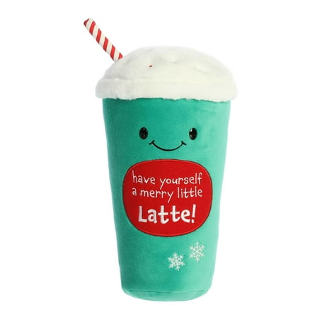 Aurora - Medium Green JUST SAYIN' - 10.5" Merry Little Latte - Festive Stuffed Animal