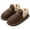 Coffee, variant on BadPiggies Women's Micro Suede Cozy Memory Foam Winter Slippers Fuzzy Plush Collar House Shoes Unisex
