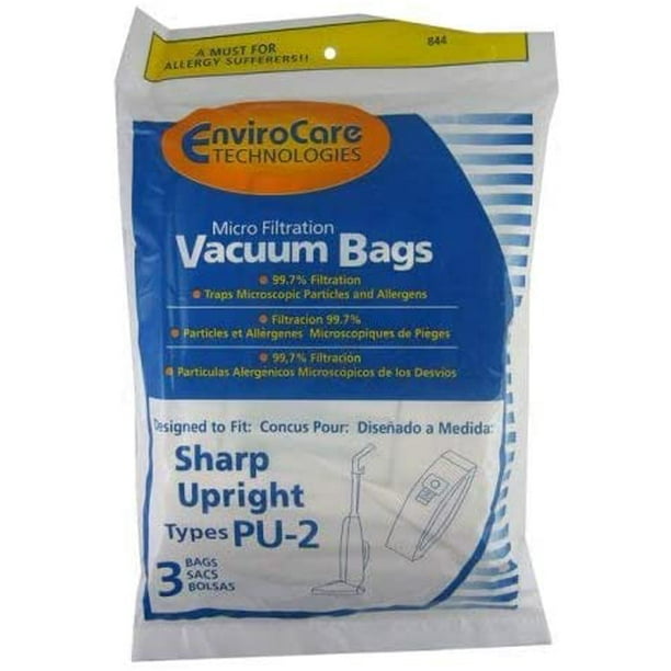 Sharp Twin Energy PU2 Vacuum BagsMicro Filtration 3Pack 99.7