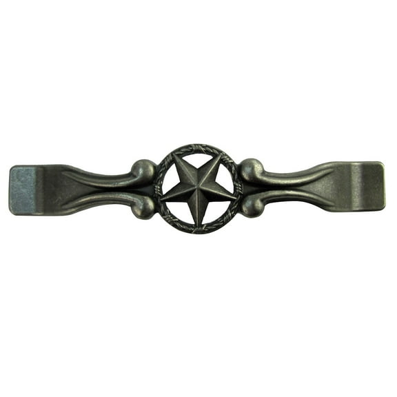 Pewter Metal Texas Star Kitchen Cabinet Door Pull Vanity Drawer Handle