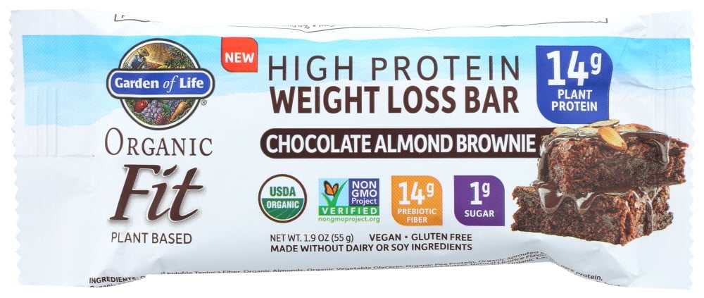 Garden Of Life Fit High Protein Bar Chocolate Almond Brownie, 12 Ct