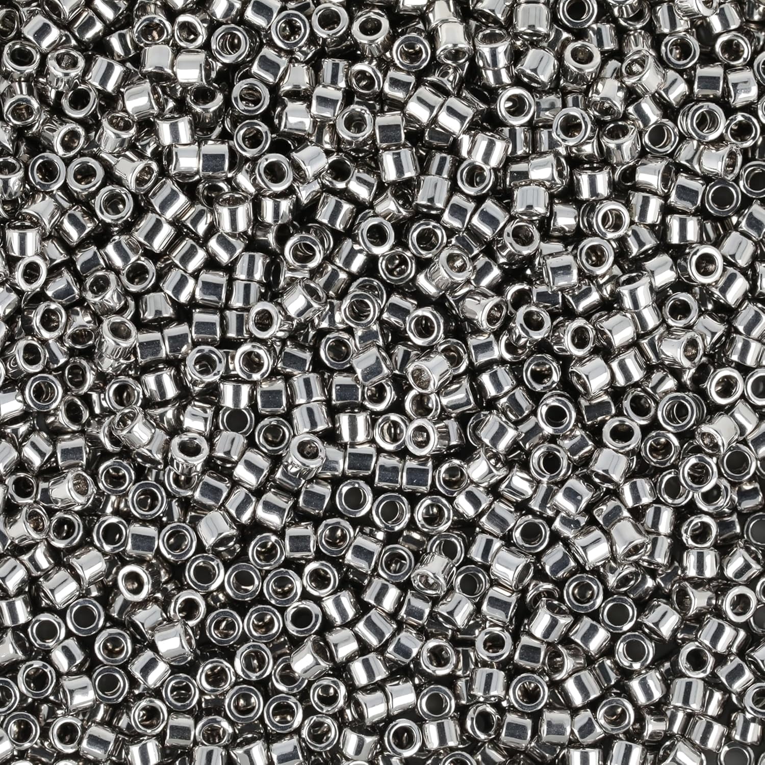 Miyuki Delica Seed Beads – Size 11/0 (1.6 mm), DB0021, Steel, 7.2 g, Approx. 1440 Beads