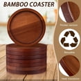 thumbnail image 4 of 10 Pcs Round Acacia Wood Coasters for Planters Small Plant Saucer 3.74 Inch Acacia Wood Planter Drink Saucer Trays DIY Resin Coasters Gifts Tabletop Planters Protection Decoration, 4 of 7