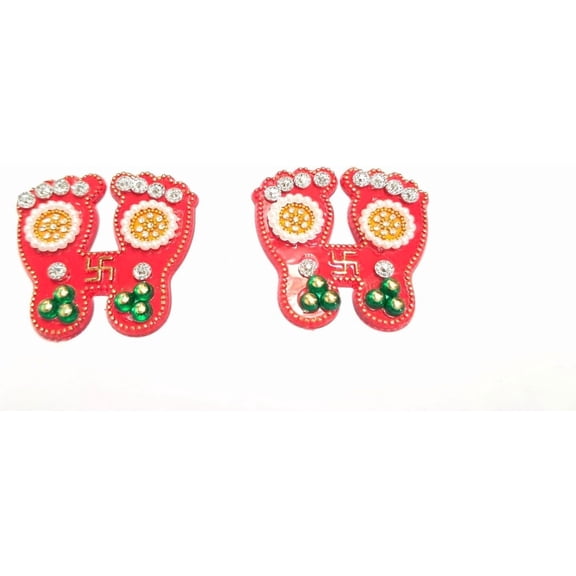 Laxmi ji Charan Paduka Diwali Floor and Door Decoration Sticker for Diwali Traditional Festive Home Door Décor