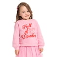 thumbnail image 3 of Wonder Nation Toddler Girls Graphic Crewneck Sweatshirt with Long Sleeves and Tulle Skirt Set, 2 Piece, Sizes 12M-5T, 3 of 8