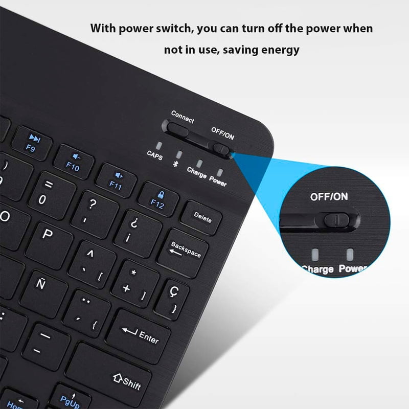 Mini Bluetooth Wireless Keyboard For Android IOS Windows Spanish Russian Arabic Keyboard And Mouse Ipad Keyboard Ipad Accessorie