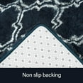 thumbnail image 2 of Junovo Shaggy Soft Rugs Bedroom Living Room Flully Carpet Home Decor Rug,5'x8',Navy Blue/White, 2 of 6