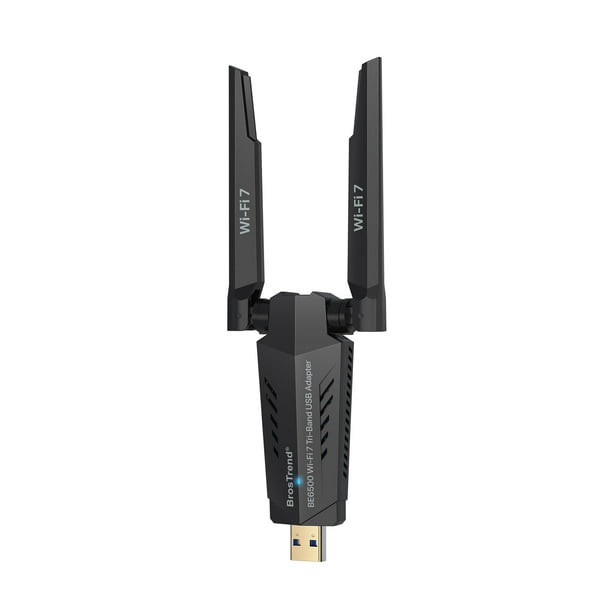 Adaptador USB WiFi BrosTrend BE6500 WiFi 7 Tri-Band para PC