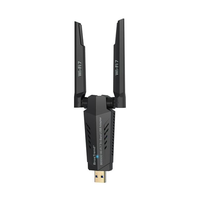 Adaptador USB WiFi BrosTrend BE6500 WiFi 7 Tri-Band para PC