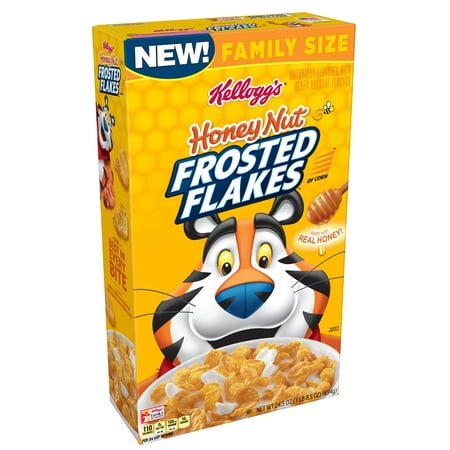 (2 pack) Kellogg's Frosted Flakes Honey Nut Breakfast Cereal 24.5