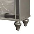 thumbnail image 4 of Nightstand with USB and Circular Decorative Pattern Silver - Saltoro Sherpi, 4 of 5