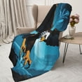 thumbnail image 3 of Disketp Night Sky Forest Bald Eagle Cozy Flannel Fleece Throw Blanket: Has a velvety texture for All Seasons - Perfect for Women, Men, & Kids"80"x60", 3 of 6