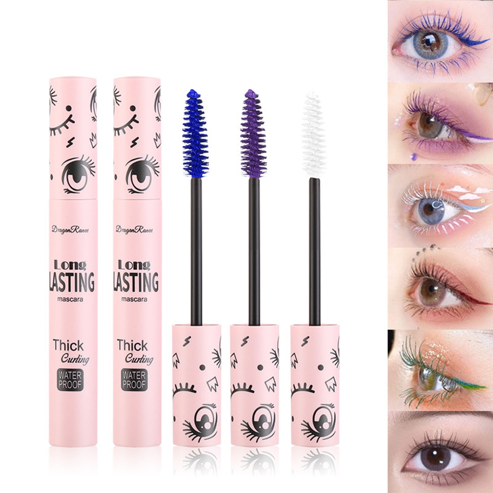 Gwong 10g Mascara Waterproof Quick Drying Lightweight Liquid Fast