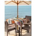thumbnail image 3 of Outdoor Tablecloth with Umbrella Hole for Patio/Picnic/Party/Camping, Children's Day Waterproof Table Cloth Square Cover Washable, Cartoon Handprint Butterfly Retro Beige (60"x 60"), 3 of 8