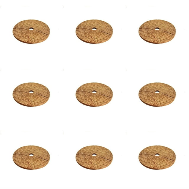12PCS Coconut Fiber Mulch Ring Tree, Plant Protector Mat, 11.81 Inch Natural Coco Coir Tree Protection Ring Plant Pot Soil Cover, Tree Rings Disc Plant Cover for Indoor Outdoor Plants,Garden Supplies
