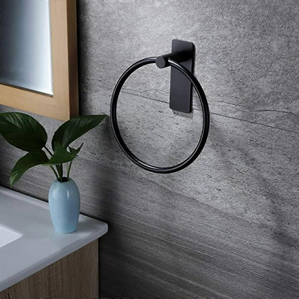 Towel Ring/Hand Towel Holder - Self Adhesive Round Towel Rack Hand Towel Bar for Bathroom, Stainless