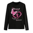thumbnail image 3 of cllios Breast Cancer Survivor T Shirts for Women 2024 Fall Breast Cancer Awareness Pink Long Sleeve Shirt - Womens Pink Ribbon Sweatshirts Pullover Tops, 3 of 4