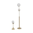 thumbnail image 6 of Table Lamps Glass & Metal Globe Shade Modern Design Heights Metallic Finish Home Office Bedroom Living Room Accent Lighting Set of 2 - 64", 23" Gold, 6 of 8