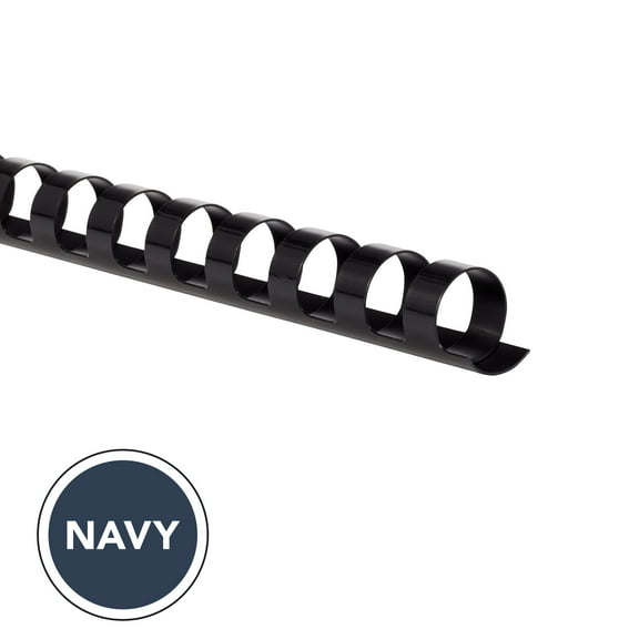 GBC CombBind Binding Spines, 1/2", Navy, 100 Pack
