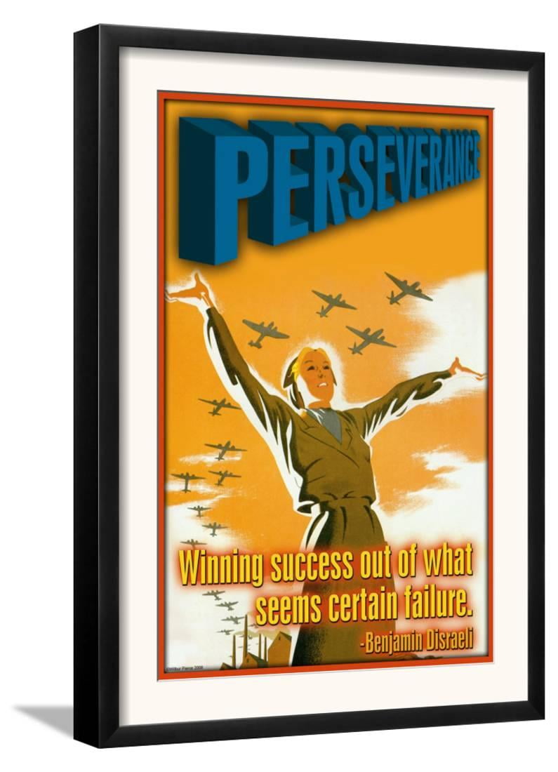 Perseverance Framed Art Print Wall Art 13.5x18.5