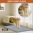 thumbnail image 5 of Cat Litter Mat Waterproof ,Large 34"*23" Non-slip Silicone Cat Litter Mat,Cat Litter Box Mat for Litter Trapping,Easy to Store Kitty Litter Mat  Gray, 5 of 8