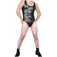 thumbnail image 2 of Cool Glossy Corset Chaleco de una pieza para hombre Nightclub Slim Stage Base Coat Pompotops  oipoqjl1438, 2 of 9