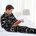 thumbnail image 6 of Salouo Travel The World Print Button-Front Long Sleeve Pajama Set for Men, Soft 2Pjs Men's Long Sleeve Sleepwear-X-Large, 6 of 7