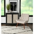 thumbnail image 2 of Linon Cambria Wood Upholstered Tufted Accent Chair in Natural, 2 of 10